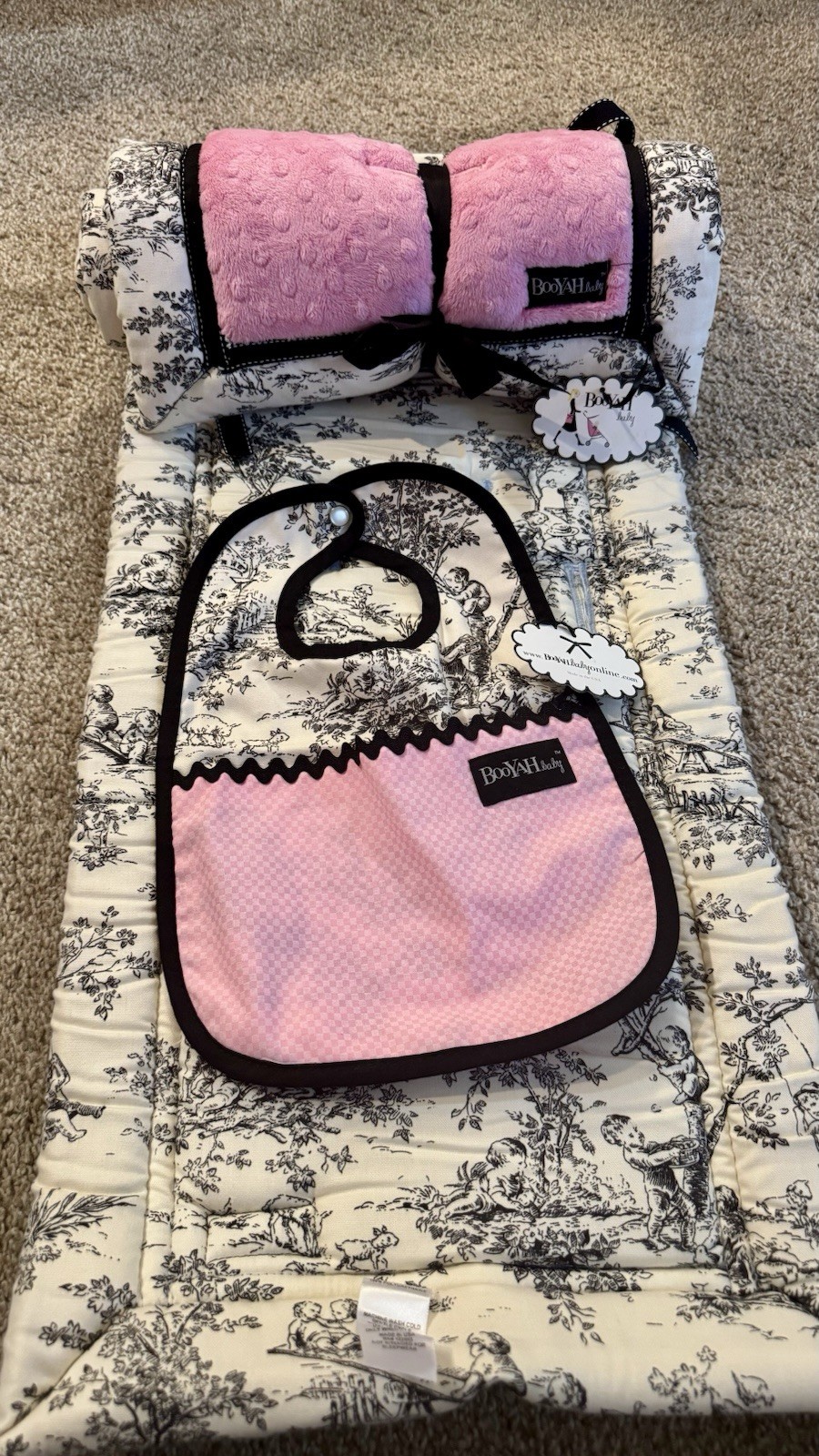 Boutique, Stroller Liner, Baby Blue Reversible, Thick Padding Adjustable