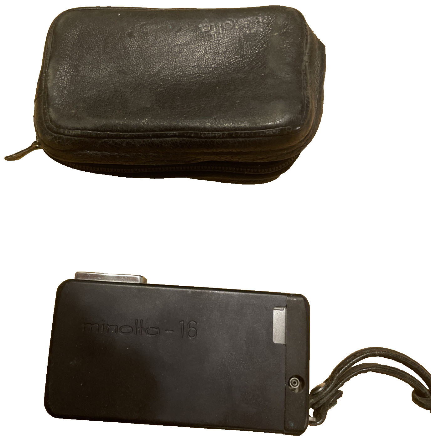 Camera Minolta 16 With Case Strap
