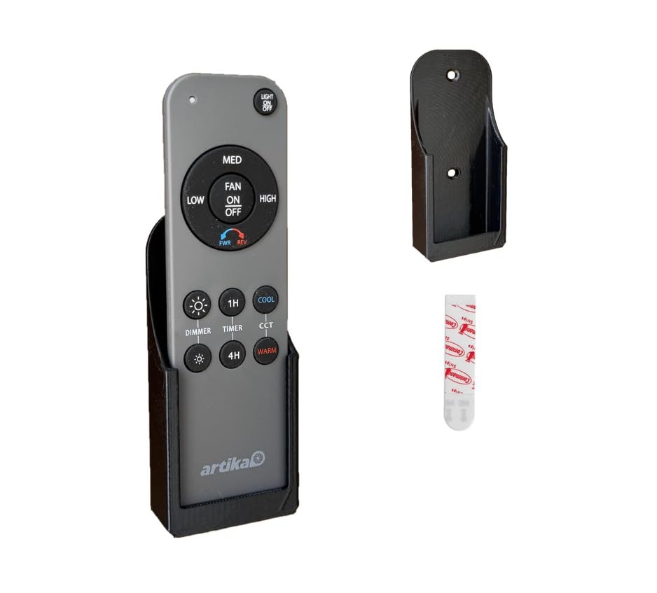 Fan Remote Holder Wall Mount Bracket for Artika Austin Edwin Ceiling Black