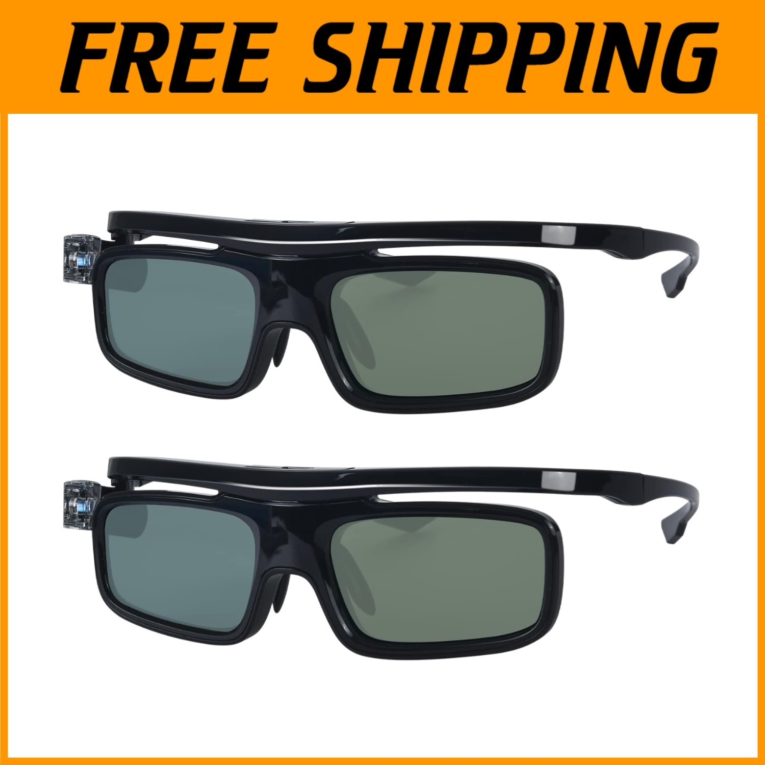 Active Shutter Rechargeable 3D Glasses - HD Experience#