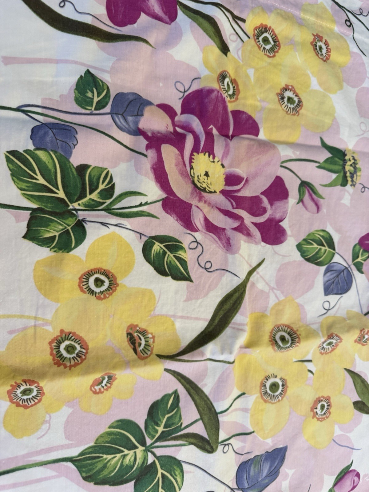 AUSSINO LUXURY Standard Green Pink Lavender Yellow Floral  Pillow Case BED ART