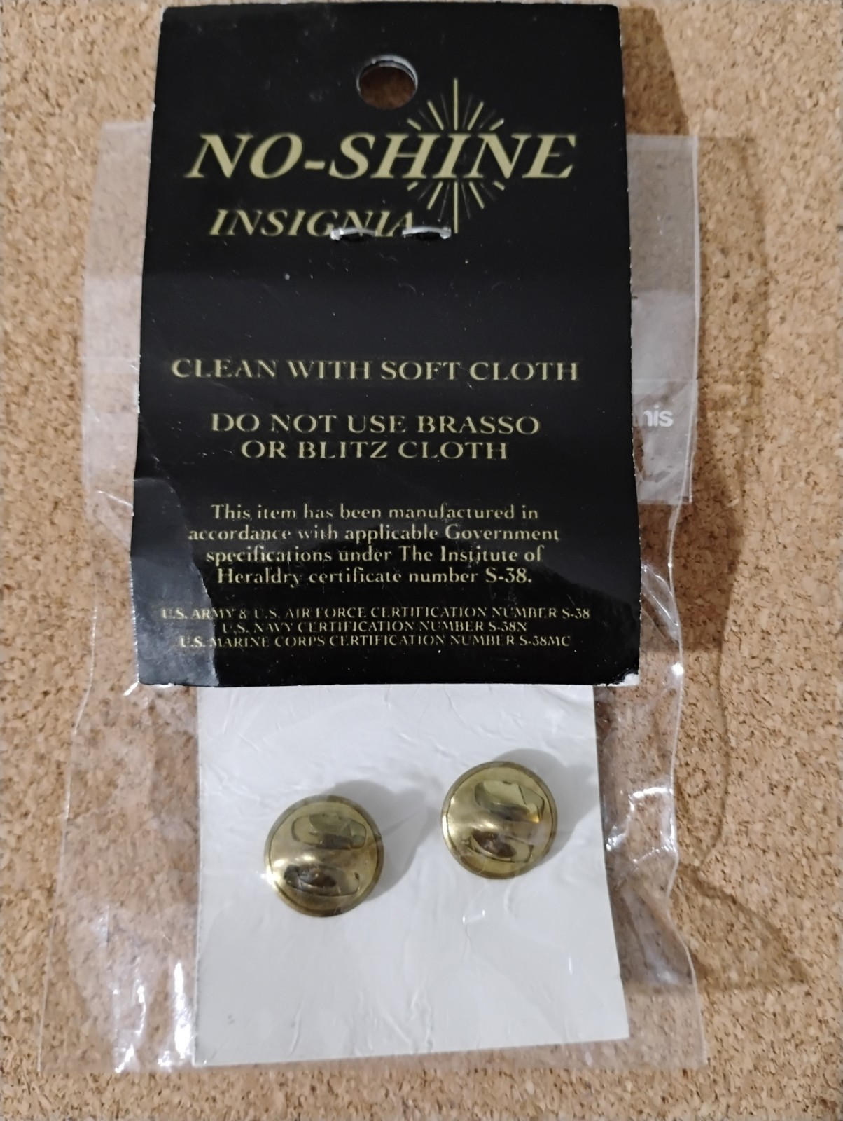 US Army No-Shine Insignia