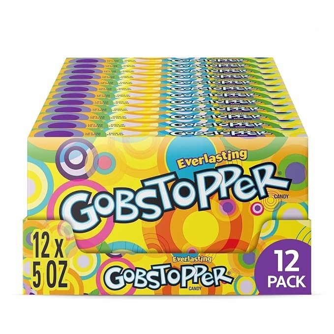 Wonka Gobstopper Everlasting Candy, Jawbreaker Candy, 5 oz (Pack of 12)