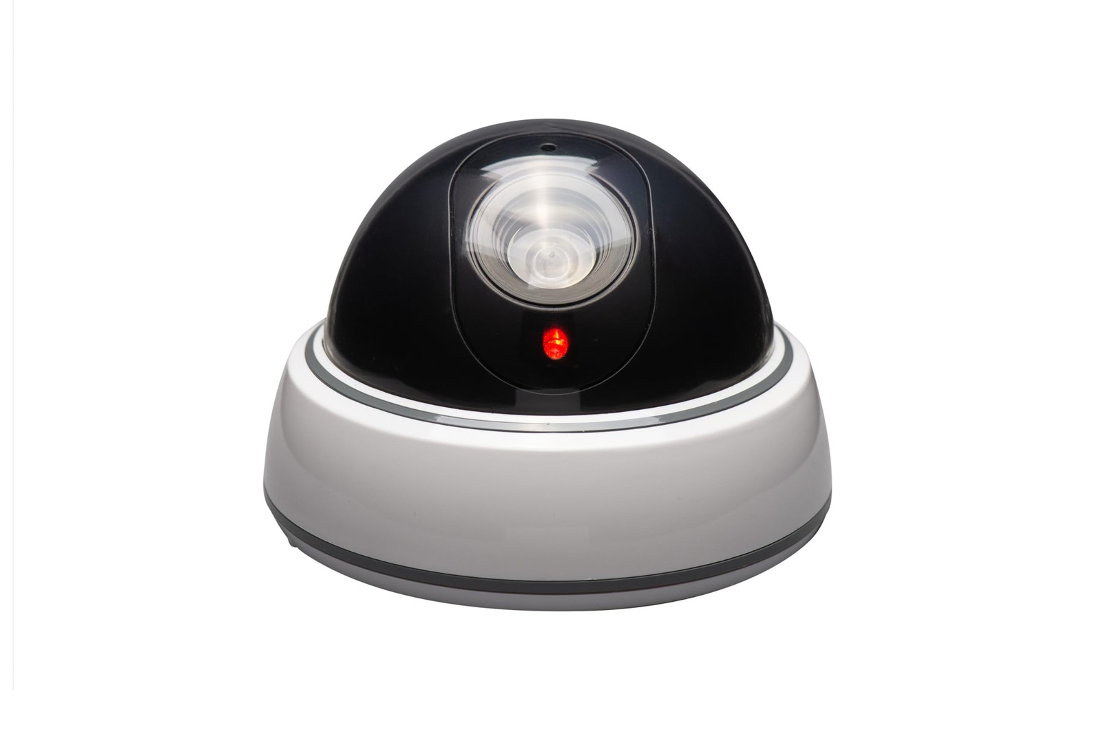 SABRE Fake Dome Security Camera, Flashing Red Light For 1 Pack, White
