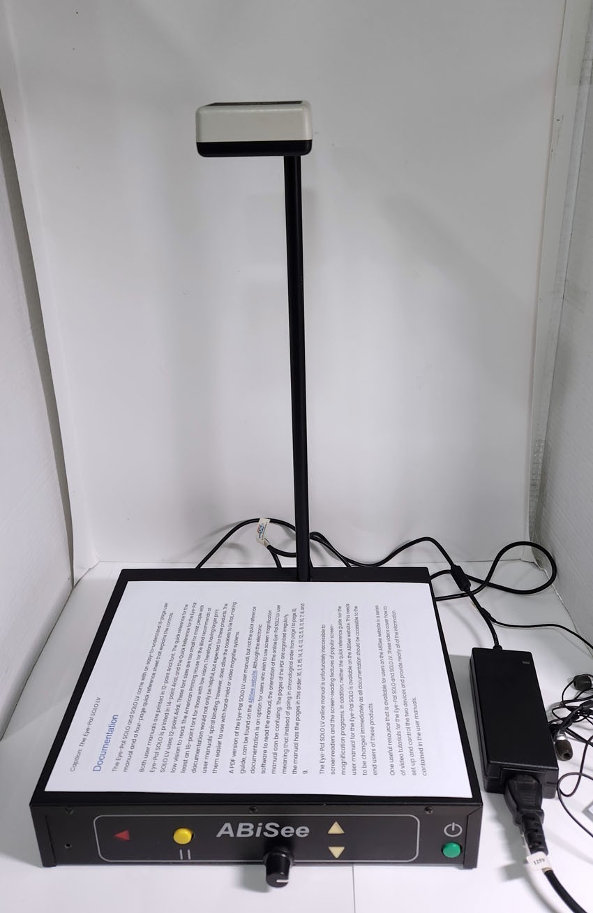 ABiSee Solo Eye-Pal VISION Reading Machine, Scanner and AC Adapter