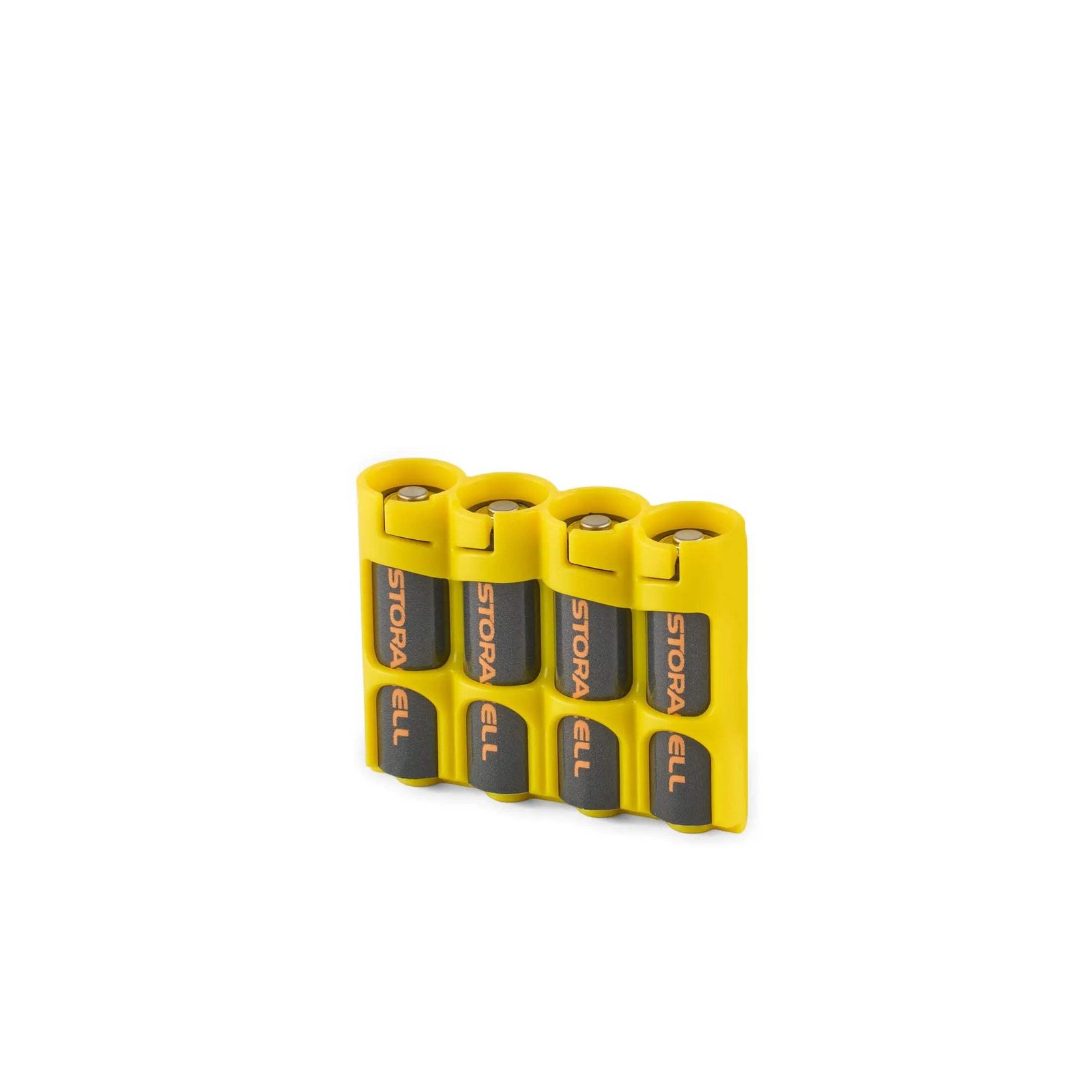 Slim Line AA 4 Pack Battery Caddy (Yellow)