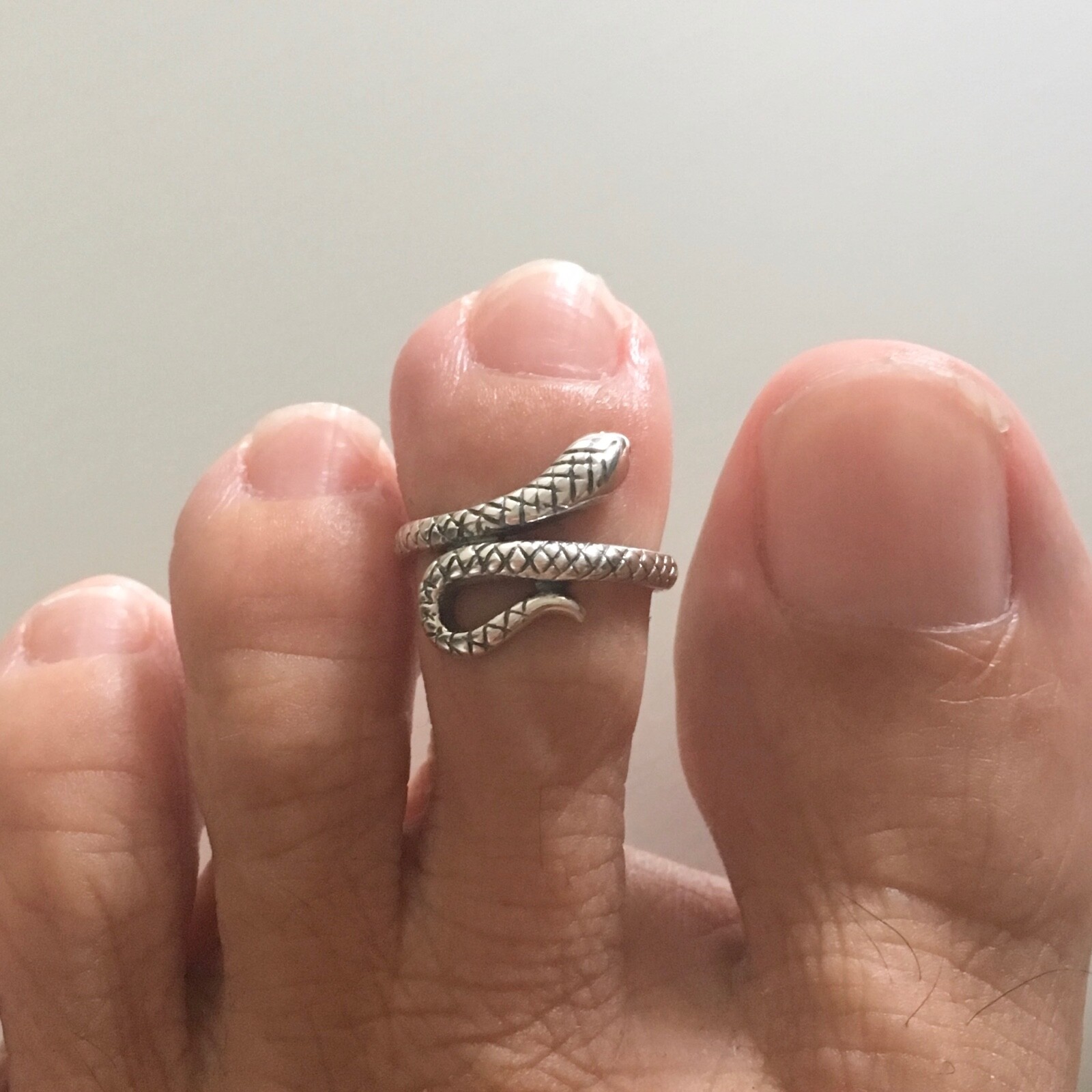 Sterling Silver Snake Toe Ring, Silver Rings, Midi Ring, Snake Ring