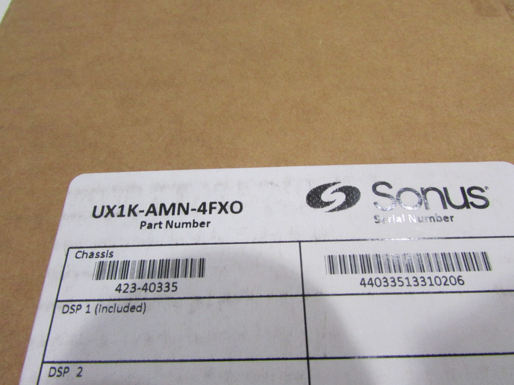 Sonus UX1K-AMN-4FXO Session Border Controller w ASM NEW OPEN BOX
