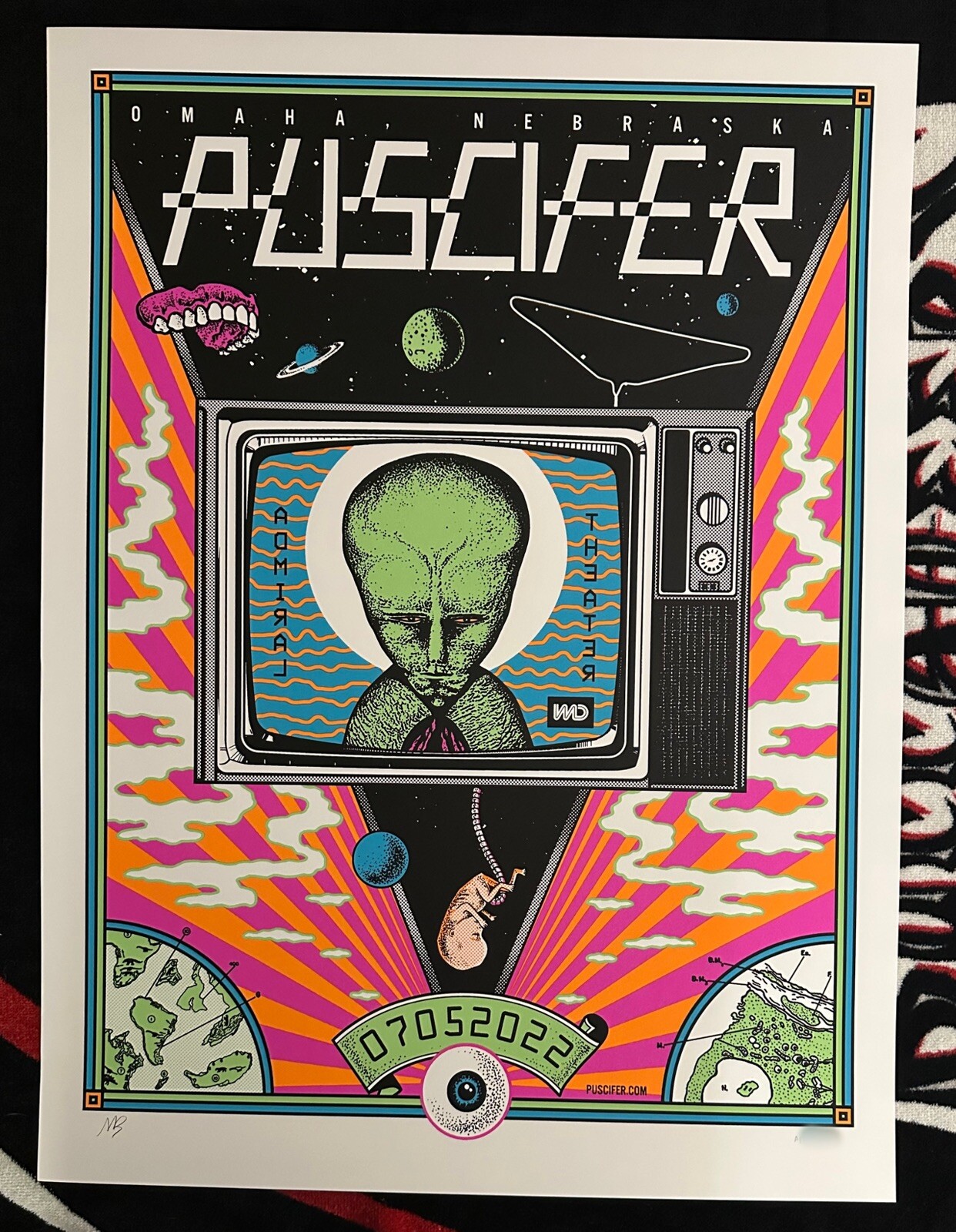 AE Puscifer Omaha NE July 5th, 2022 Signed Morning Breath