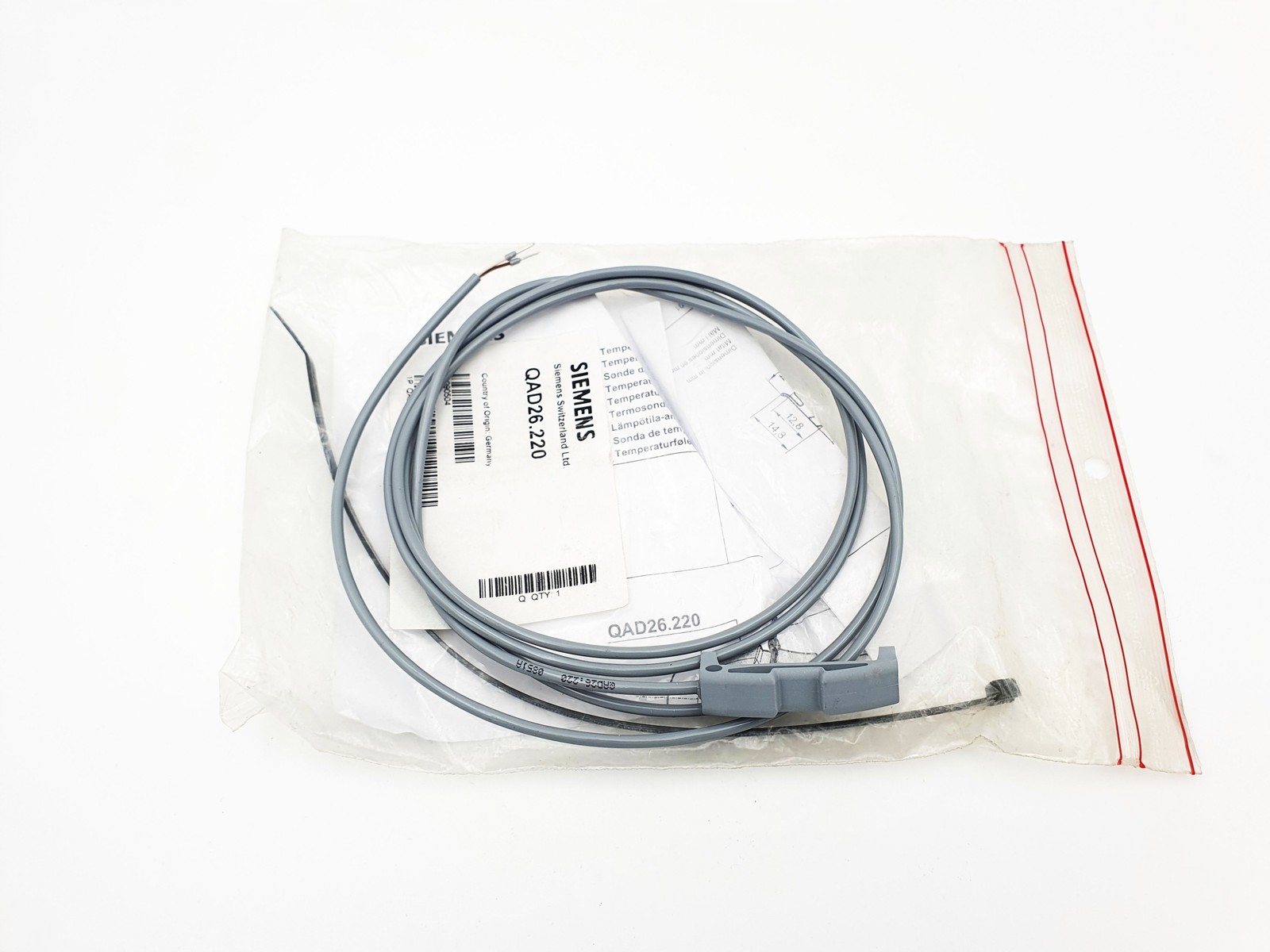 TEMPERATURE SENSOR QAD26.220 SIEMENS NEW