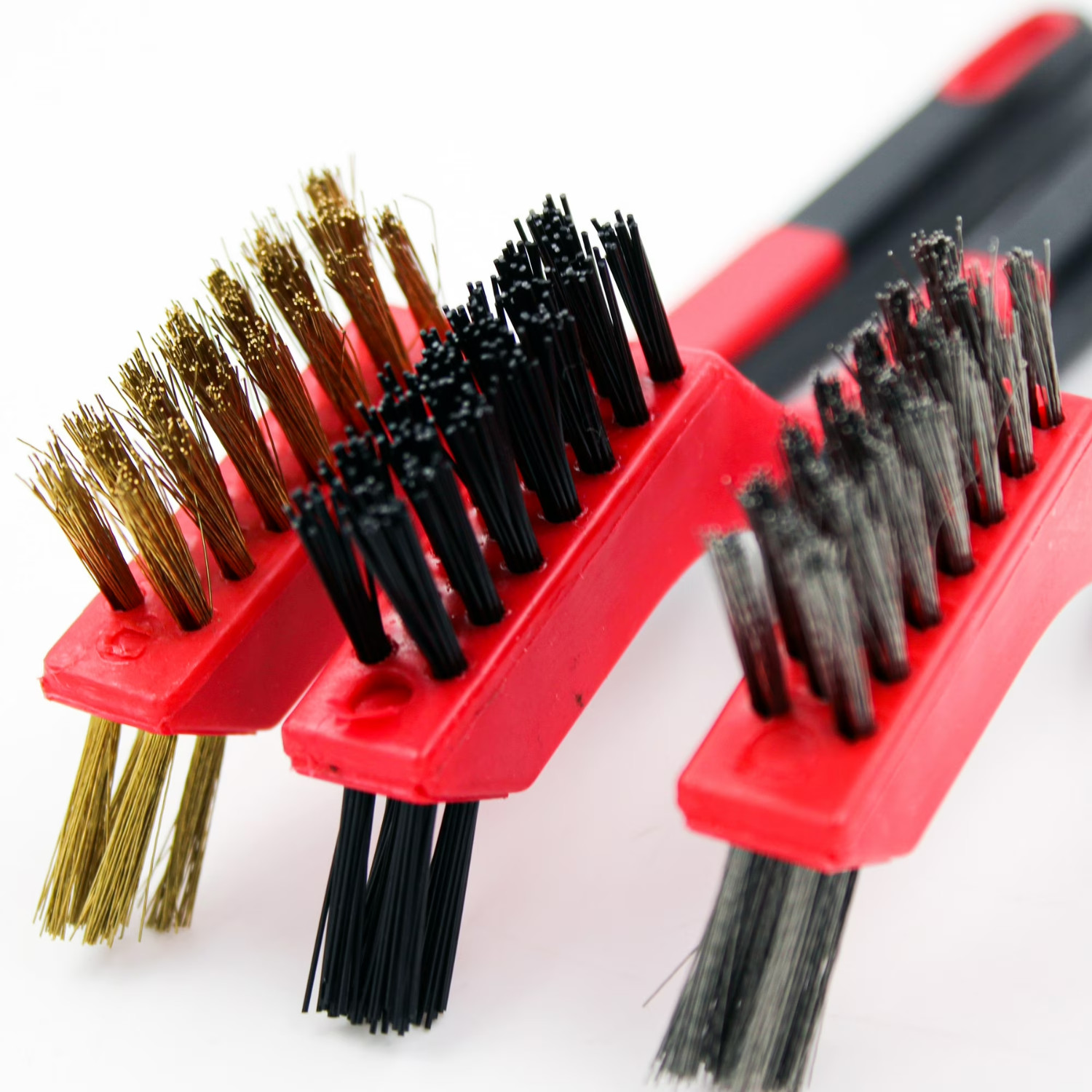 Hyper Tough 3-Pack Mini Brush Set Nylon Brass & Stainless Steel Brushes