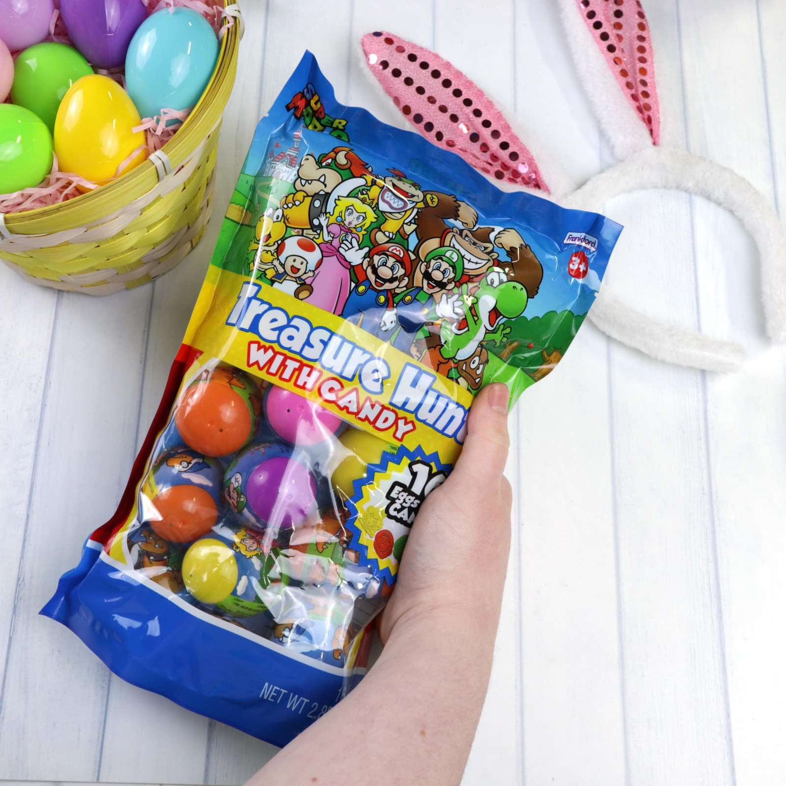 - Super Mario Prefilled Plastic Easter Eggs, Filled with Character Shaped Har...