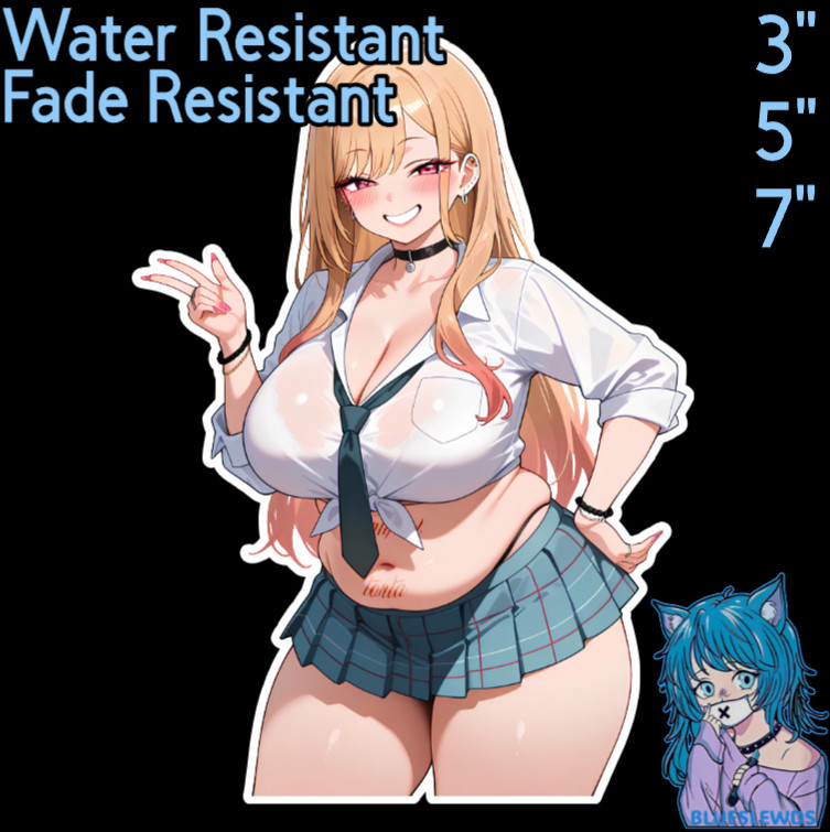 My Dress-Up Darling 3" / 5" / 7" Waifu Torta Lewd Thicc Laptop Car Sticker