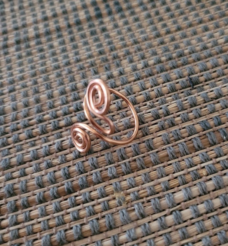 Ring Handmade Copper Swirl Sz 6 Reduced!