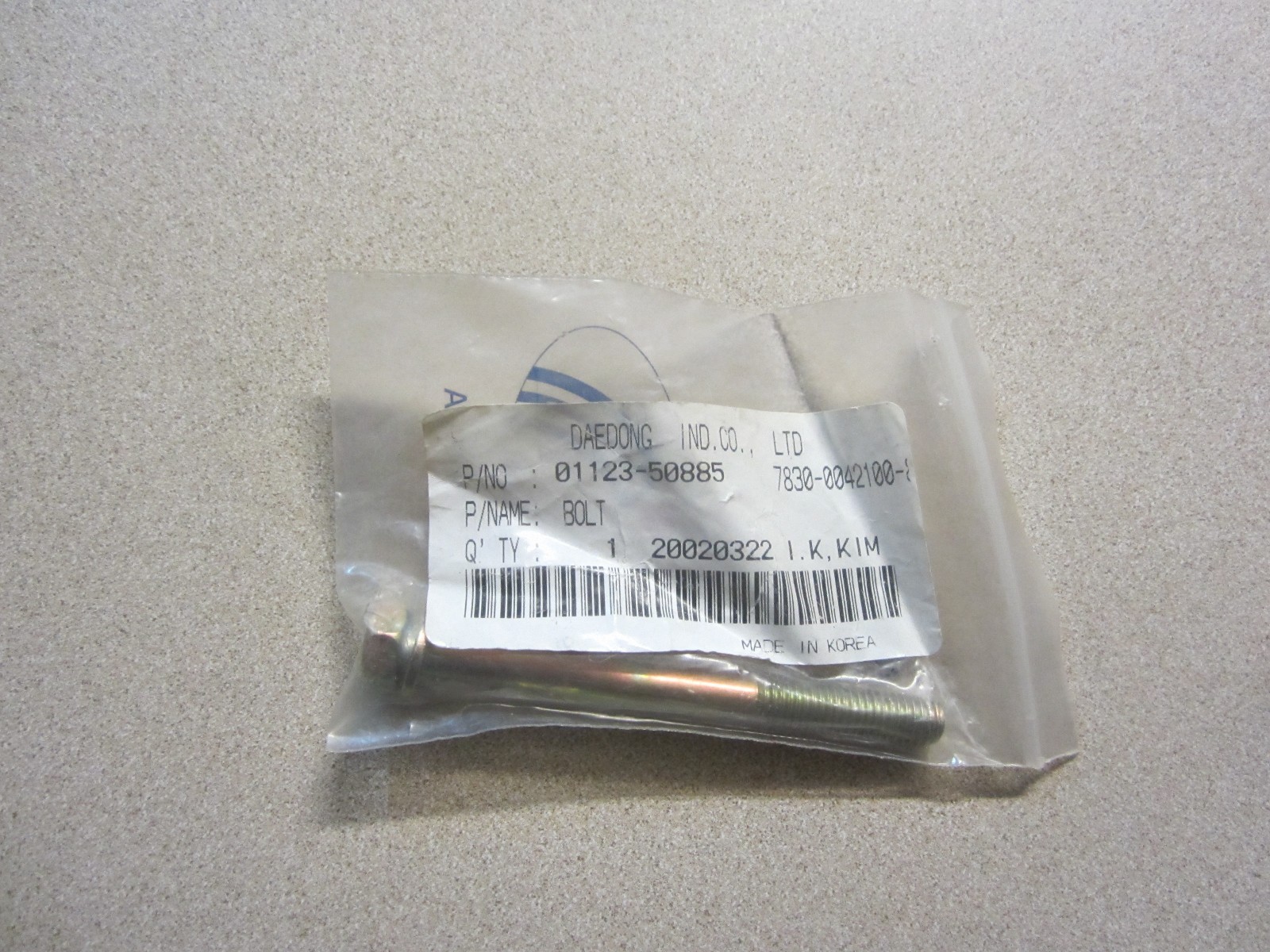 Daedong 01123-50885 (2) Bolts DD-01123-50885 CK35