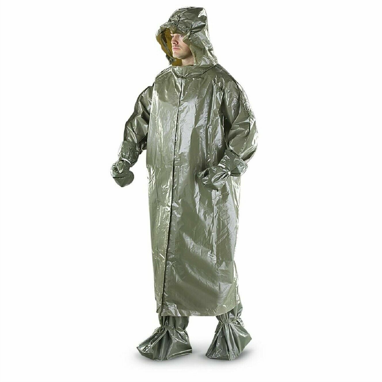 Czech Army Military New Surplus Chemical Suit Poncho Boot/Leggings Hood Gloves