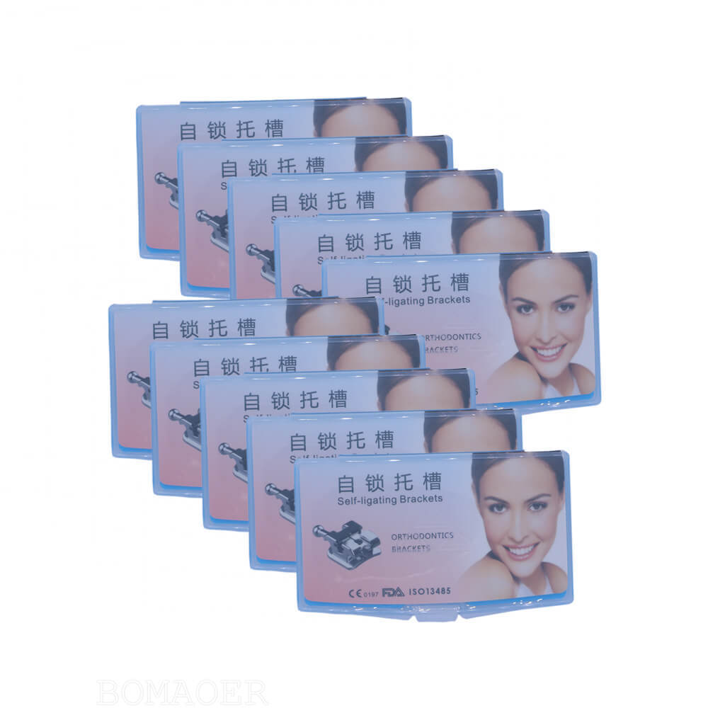 Dental mental self-ligating bracket brace roth 022 345 hooks 20pcs/kit with tool