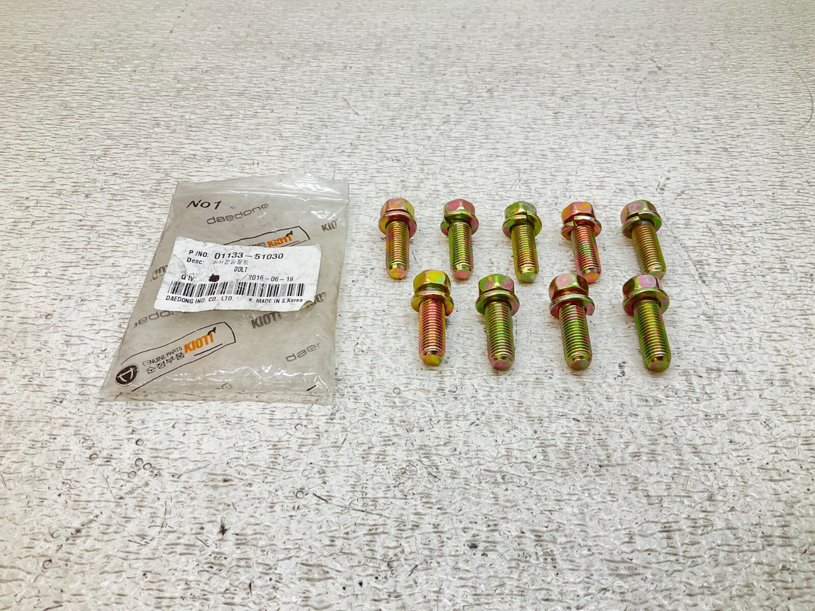 Daedong Kioti 01133-51030 Bolt 0113351030 01133 Bag of 9 New (TSC)