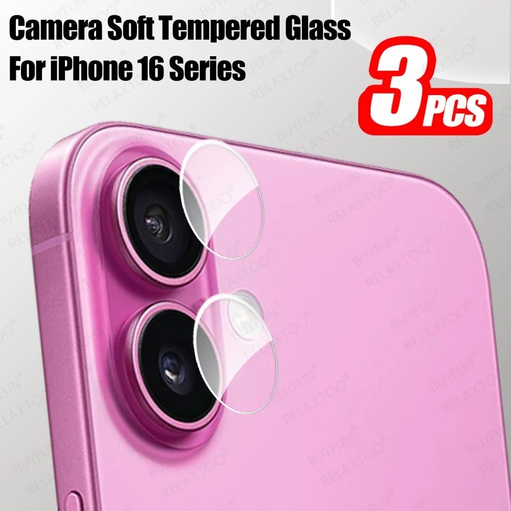3 Sets Back Lens Tempered Glass For iPhone 16 Plus Camera Protector 16 17 Pro Ma