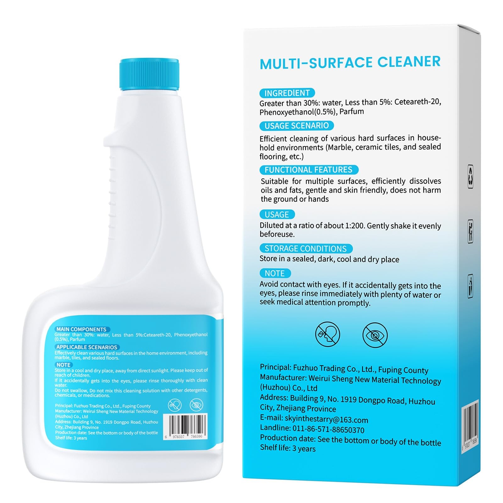 Floor Cleaning Solution, Dilution Ratio 1:200, with Eufy Cleaning Solution, E...
