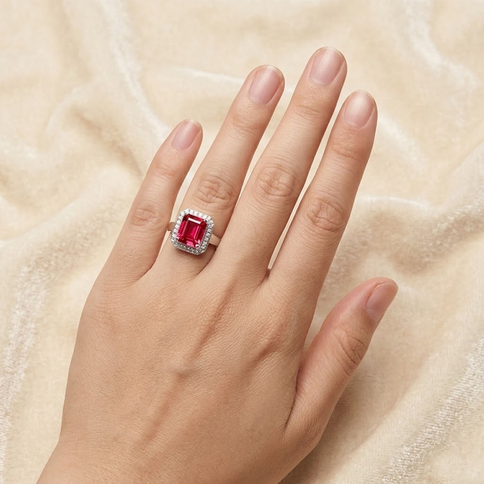 Pristine Sunset Pink Sapphire Baguette 7.06Ct 925 Sterling Silver Handmade Rings