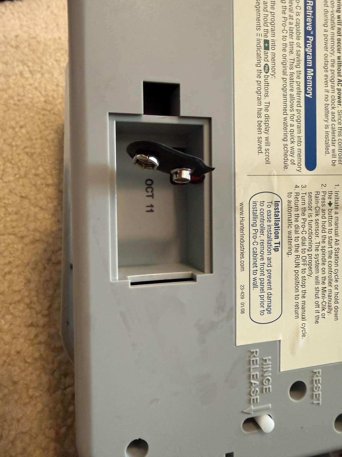 Hunter Pro-C PC-300i Irrigation Sprinkler Controller 12 Zone - Tested & Works