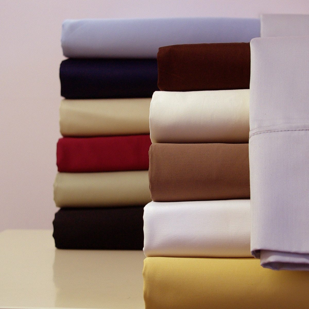 Luxury Soft Solid Attached Waterbed Sheet Set 650 TC Cotton Blend Deep Pocket