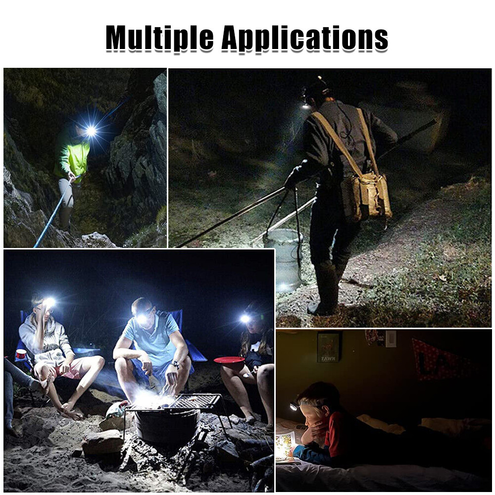LED Headlamp USB Rechargeable Headlight Flashlight Super Bright Torch Work Lamp
