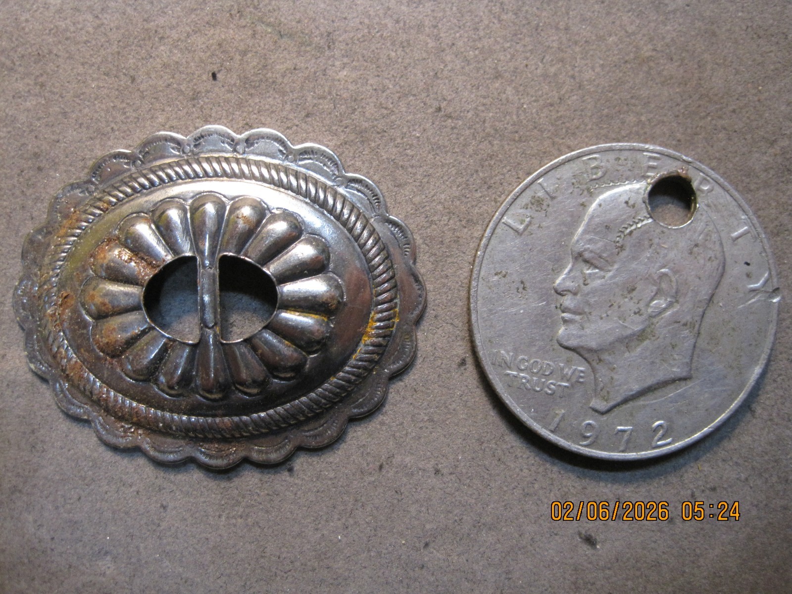 12 -  2” Vintage Western Saddle Silver OVAL  Concho CRAFTS