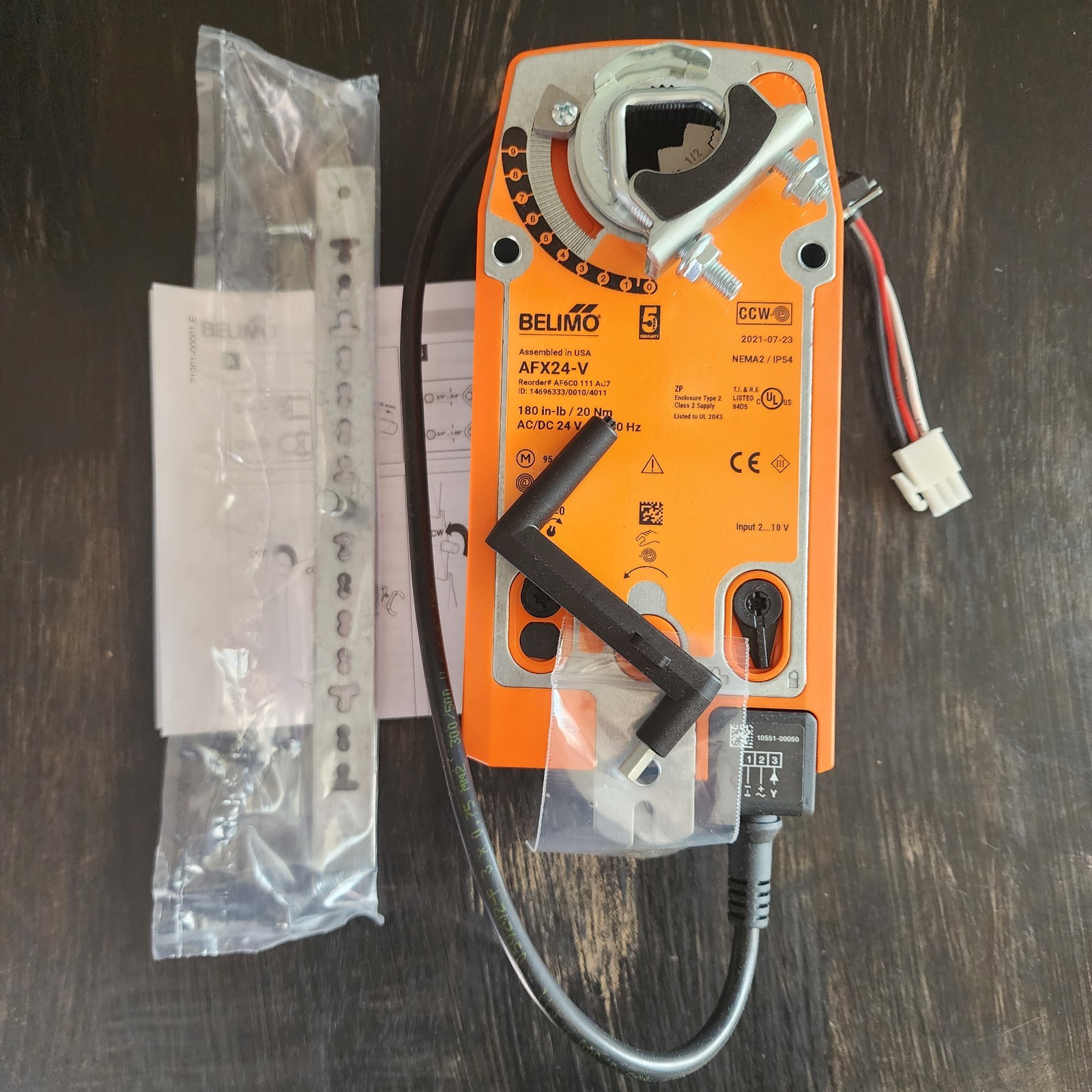 Belimo AFX24-V Damper Actuator, 180 in-lbs [20 Nm], Spring return, AC/DC 24 V
