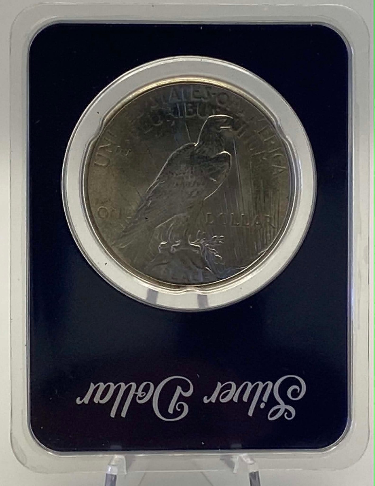 1925 $1 PEACE DOLLAR IN TEP DISPLAY HOLDER