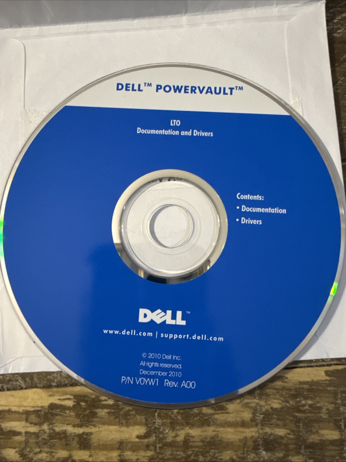 Dell PowerVault LTO Documentation And Drivers Software PC Cd Rom