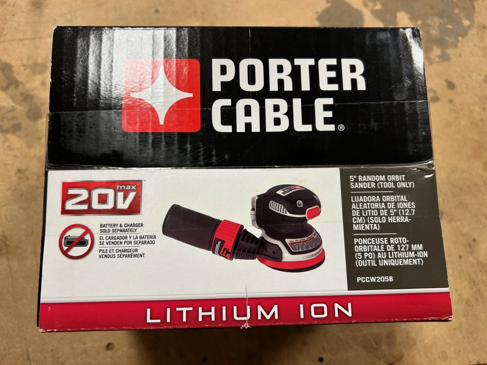 Porter Cable PCCW205B 20V Max Cordless 5" Random Orbital Sander