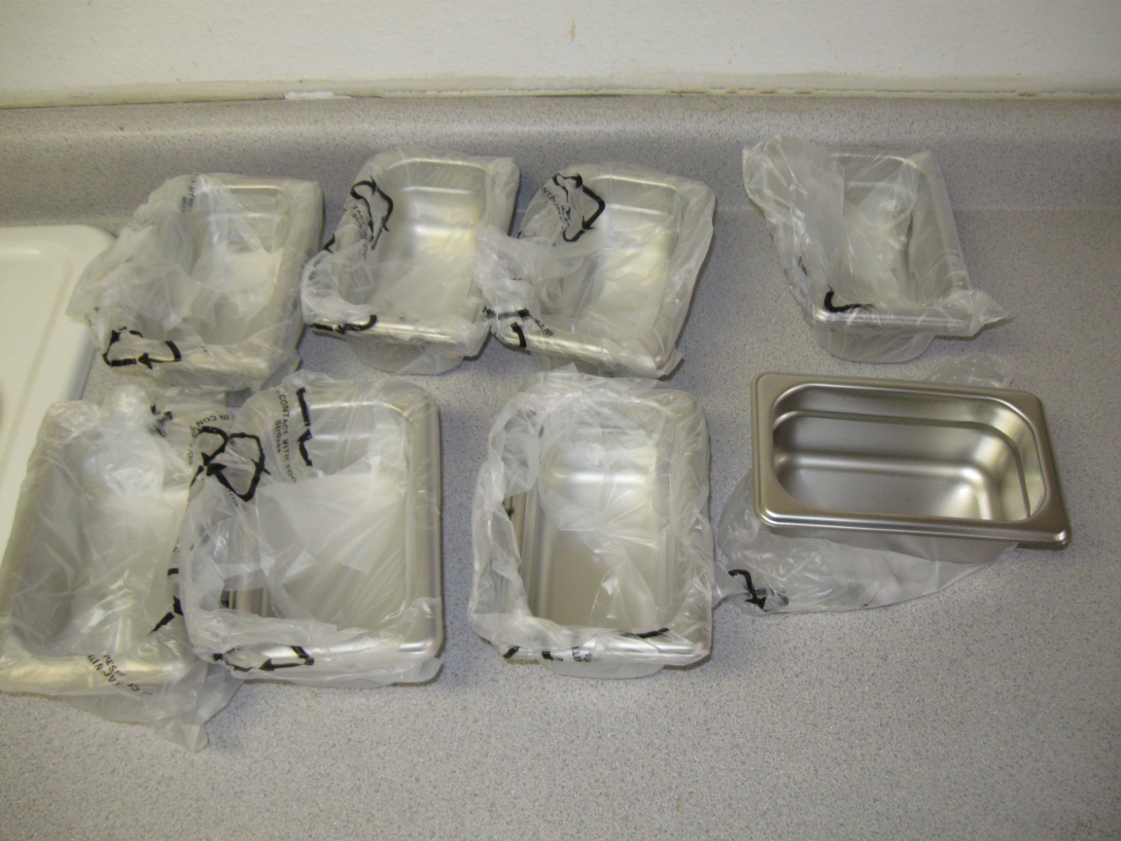 Lot of 8 - Update International 1/9 Stainless Steel Pans 2-1/2" Deep - Unused