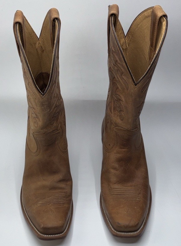 Moonshine Spirit Men’s Size 8.5 Brown/Tan Leather Square Toe Cowboy Boots