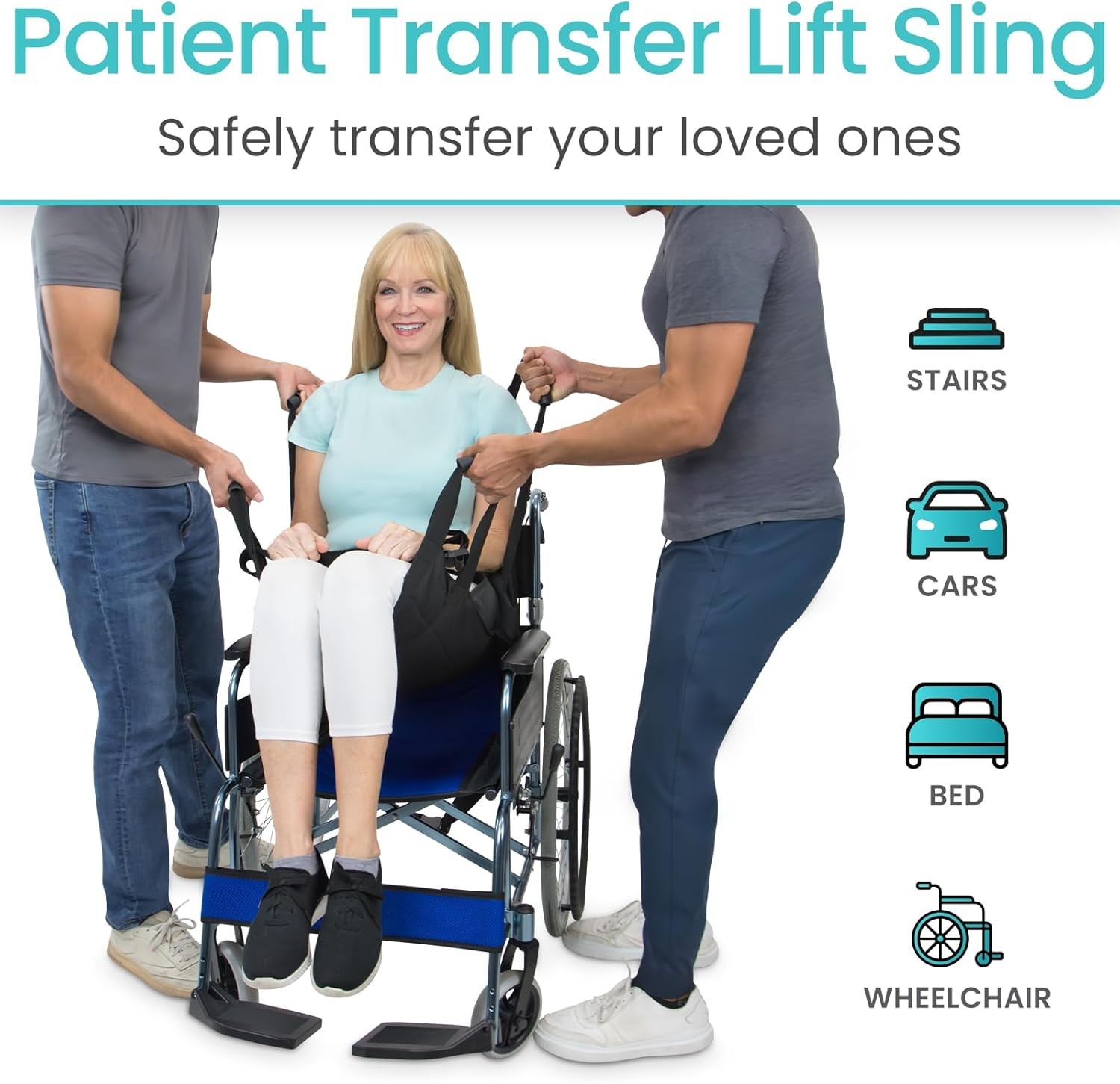 Transfer Sling for Elderly & Disabled - Patient Transfer Lift Assist Device for