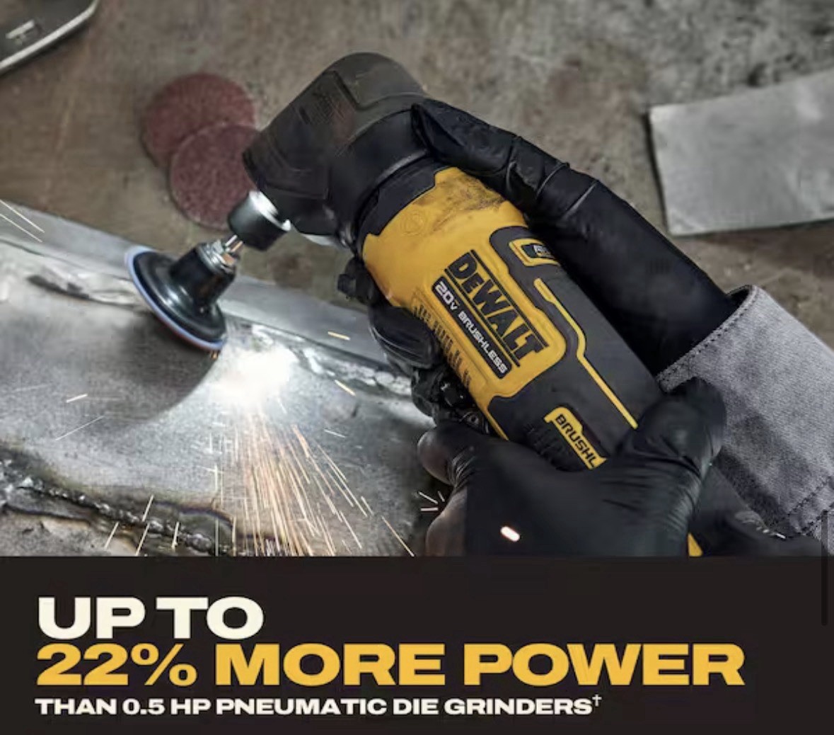 🔥DEWALT DCG422B ATOMIC 20V MAX 1/4 Right Angle Die Grinder + Powerstack + Light