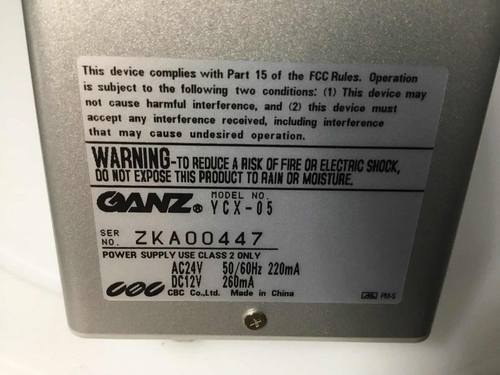 GANZ YCX-05 Series Security Color Camera W/ 2.8-12mm 700TVL WDR Day/Night NEW!