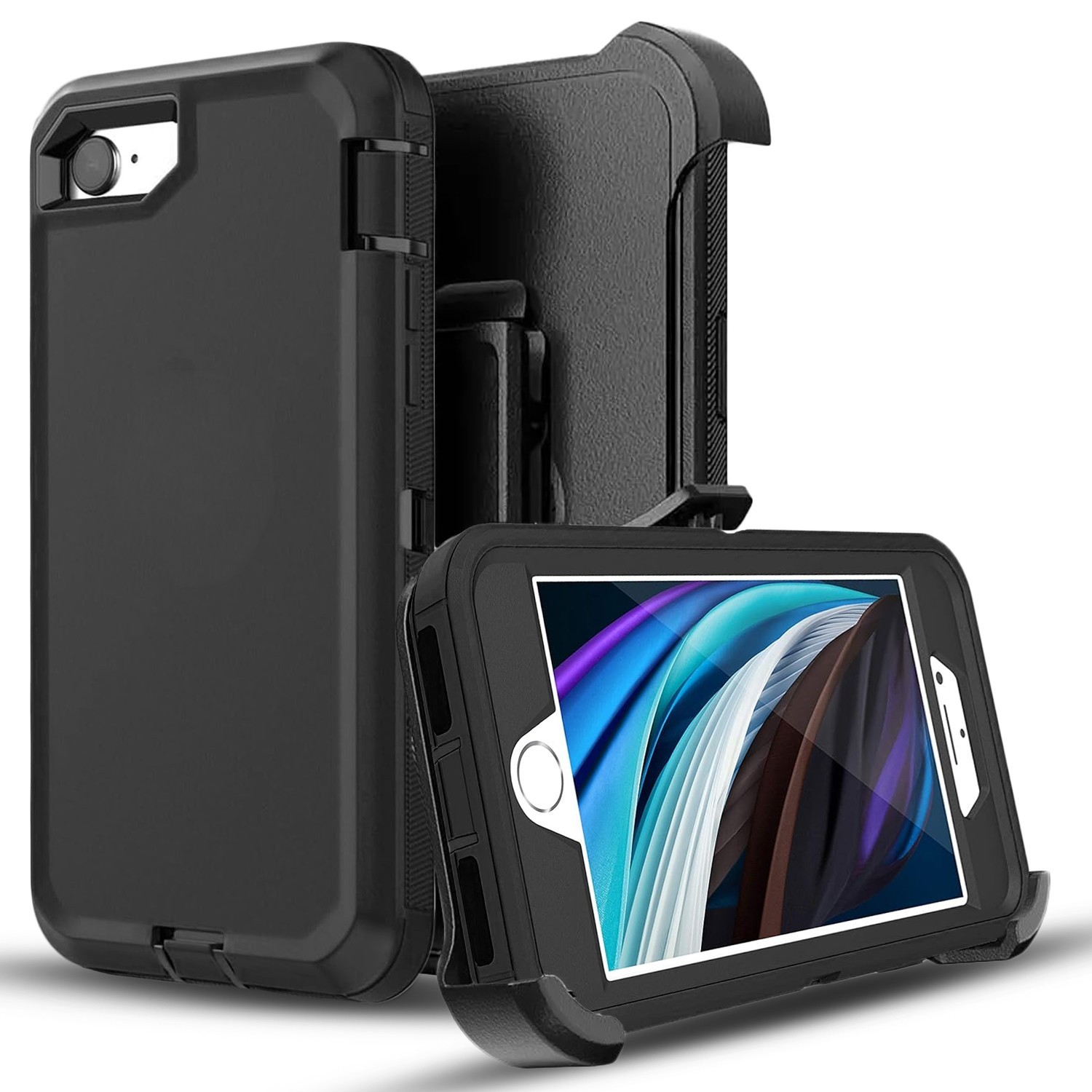 For iPhone SE 2020/8/7 Plus Case Shockproof Cover Fit Otterbox +Screen Protector
