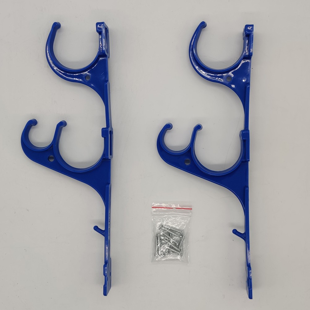 1 Set Blue Reusable Pool Cleaning Tool Hook Plastic Bracket for Home Storage