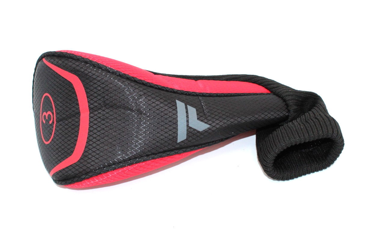 Top Flite Black Red 3 Fairway Headcover Preowned Condition GOOD