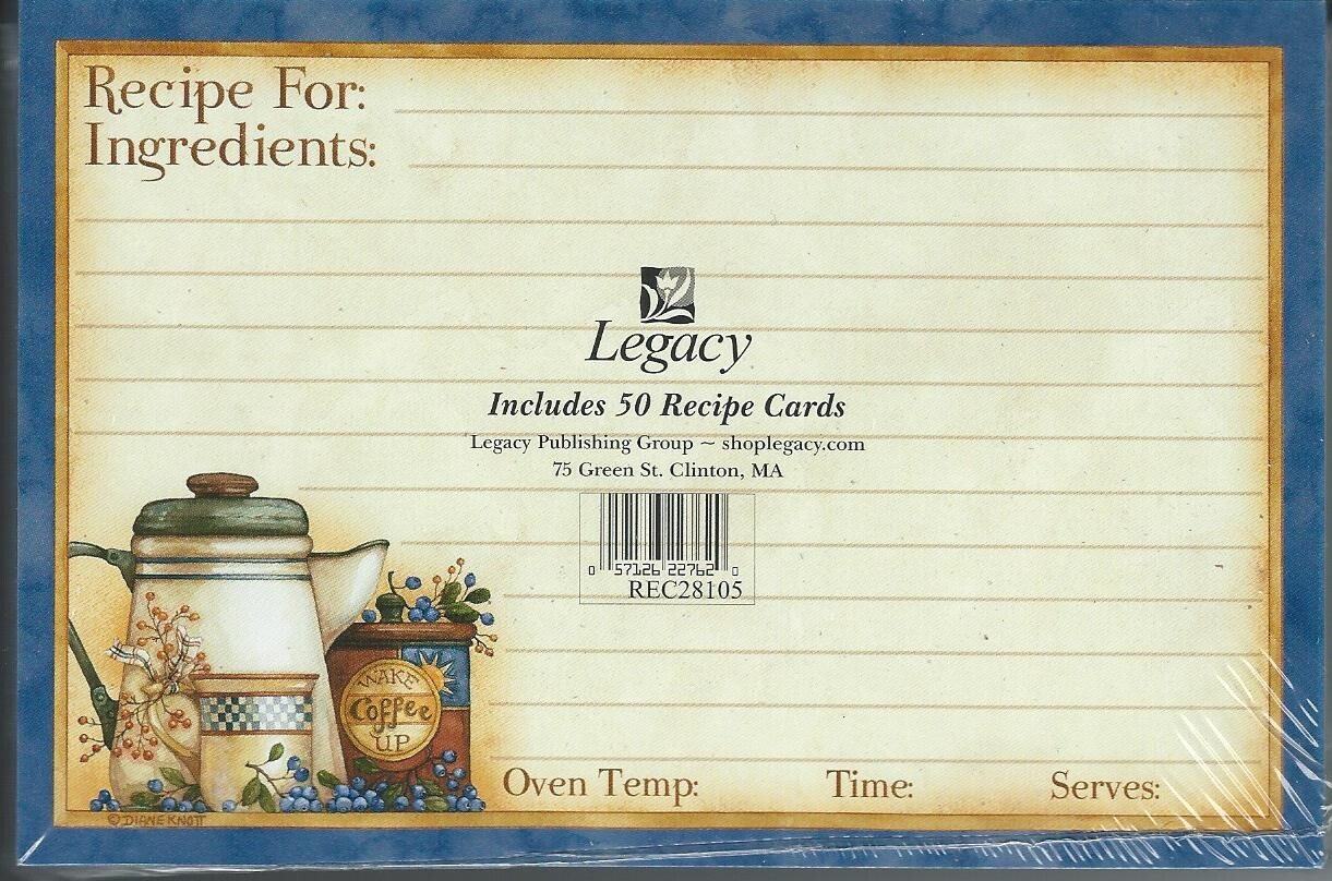 Time for a Cup of Coffee Recipe Cards Set of 50 NEW!
