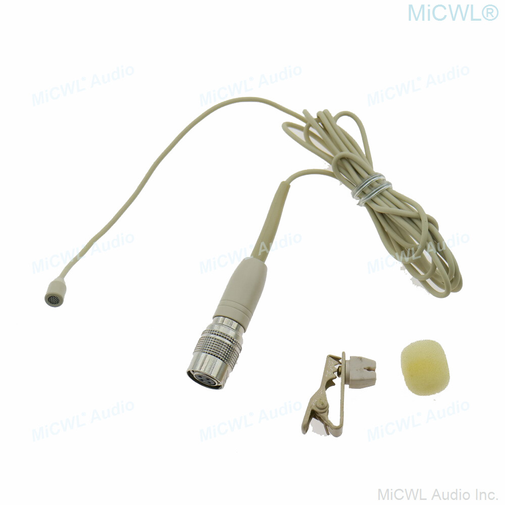 Tie Clips Lavalier Microphone for Audio Technica BeltPack Transmitter mini Mike