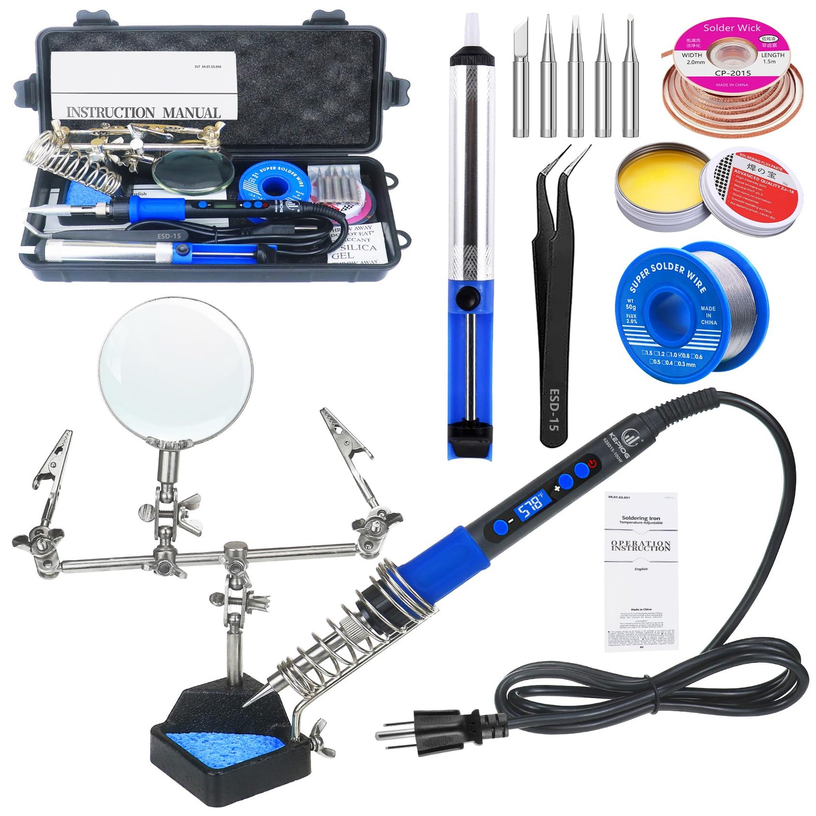 Cautin Para Soldar Estaño Profesional LCD Digital 100W Reparaciones Electronicas