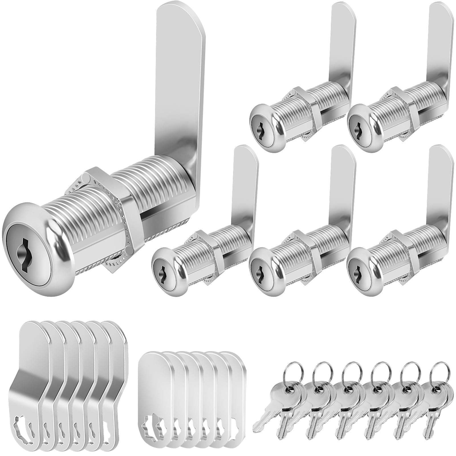 Cabinet Locks with Keys, 11/2" Long Cam Locks Keyed Alike, Cabinet Cam Lock S...
