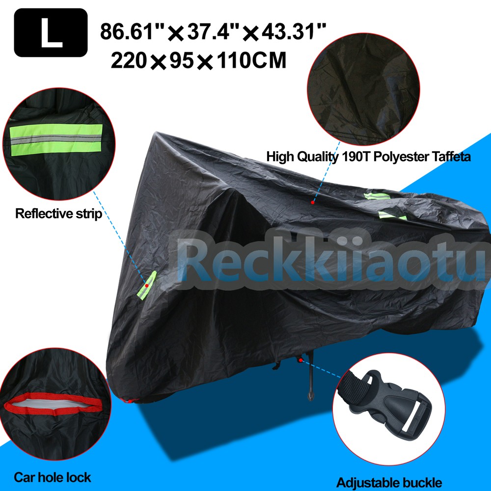 Waterproof Motorcycle Dirt Bike Cover UV Dust L For Kawasaki Honda Suzuki Yamaha