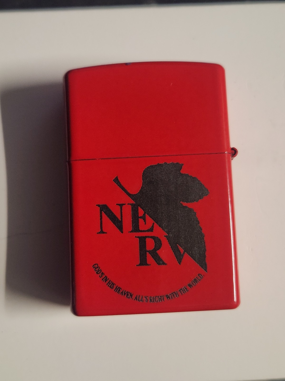 Custom Laser Engraved Flip Top Lighter Neon Genesis Evangelion NERV Anime