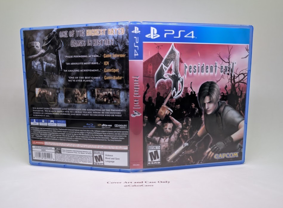 Resident Evil 4 Alternate Art Cover - PS5 Empty Case Replacement (No Game)