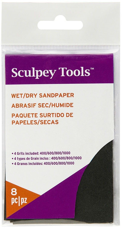 Sculpey Wet/Dry Sandpaper Variety Pack 8/Pkg 2.75"X4.5"