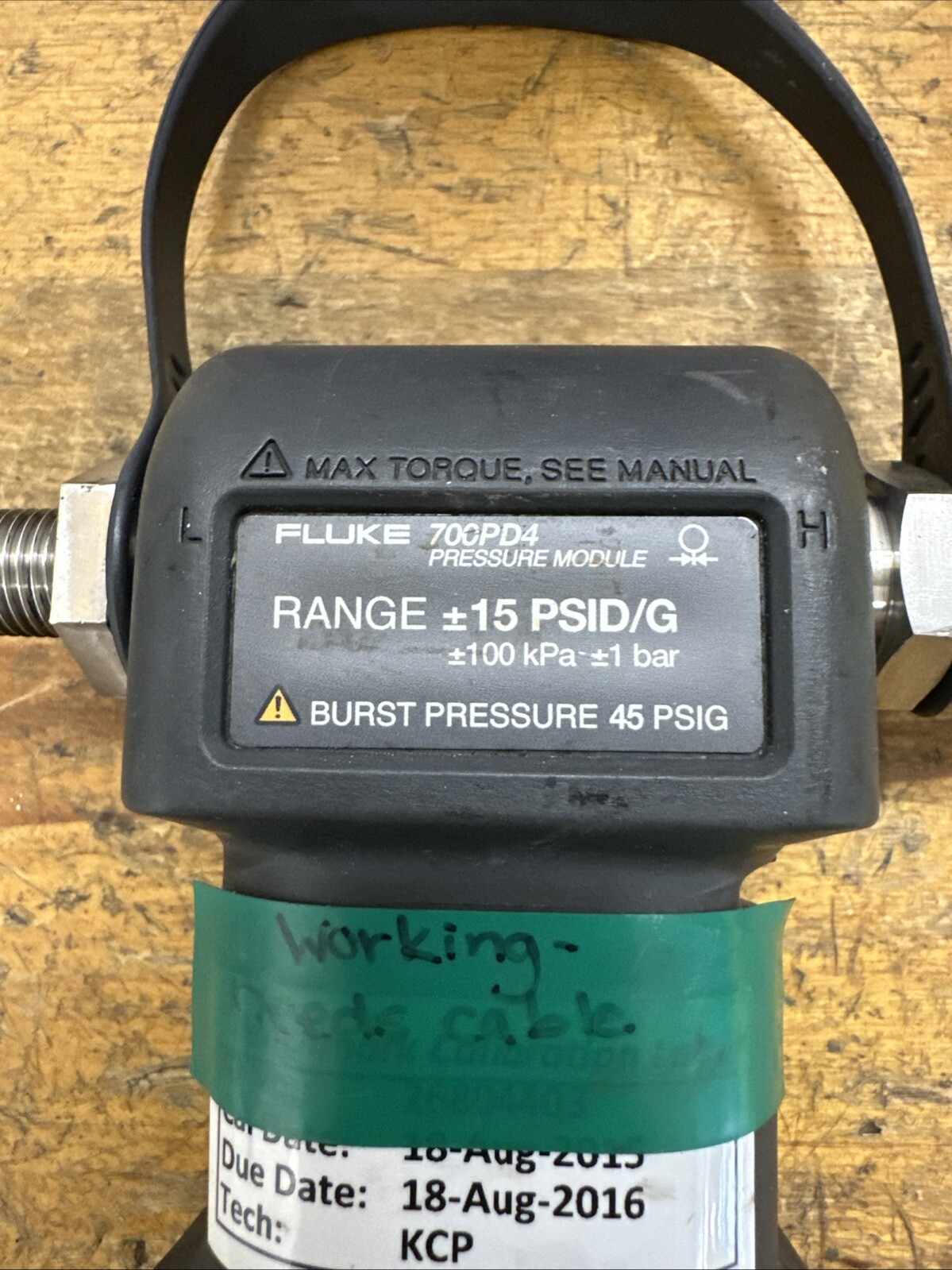 (2) Fluke 700PD4 +/- 15PSID/G